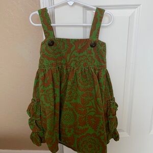 Super cute green and brown flannel boutique dress.
